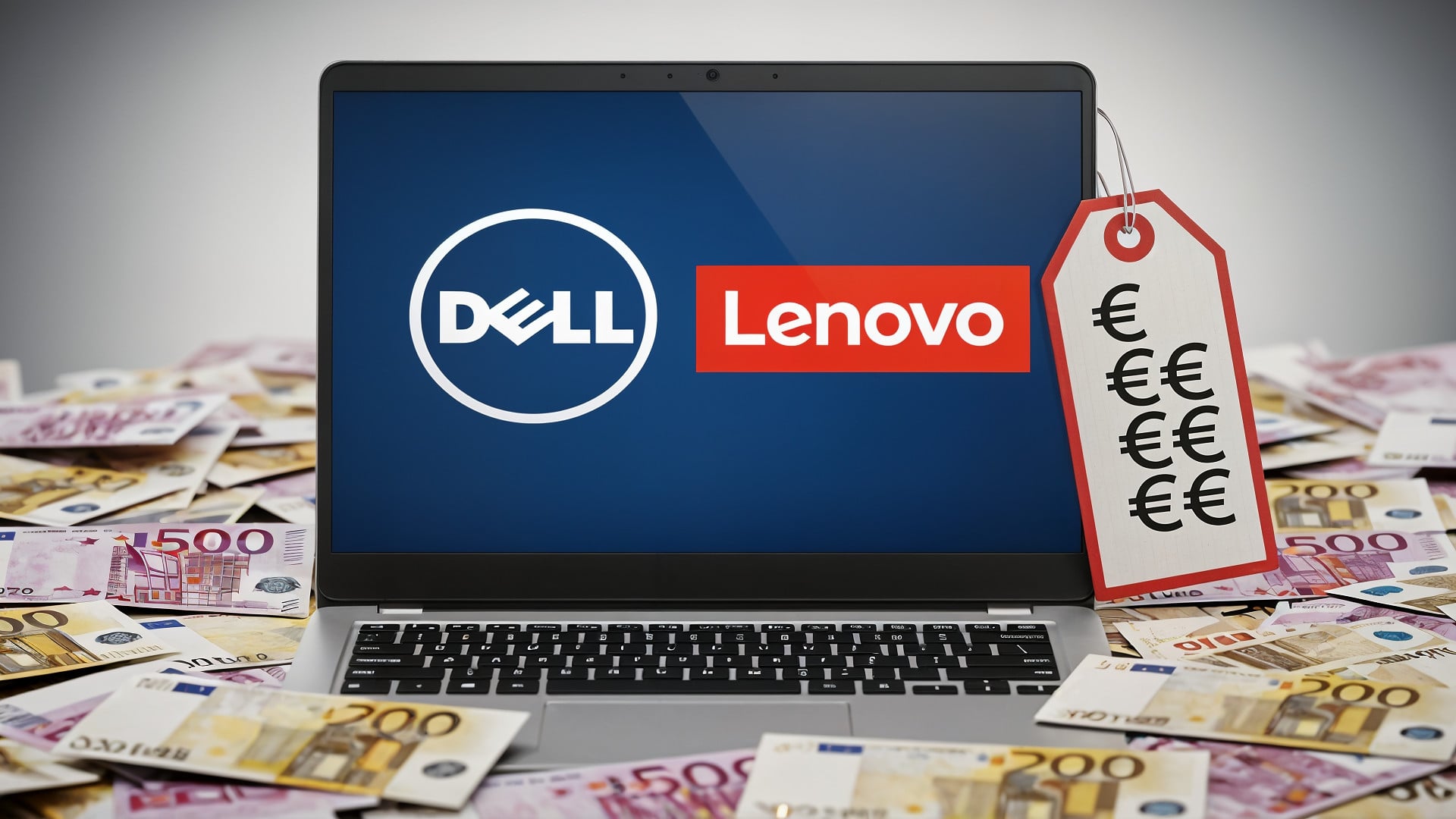 Laptop, Lenovo, Dell, Geld, Geldscheine, Teuer, Preisschild