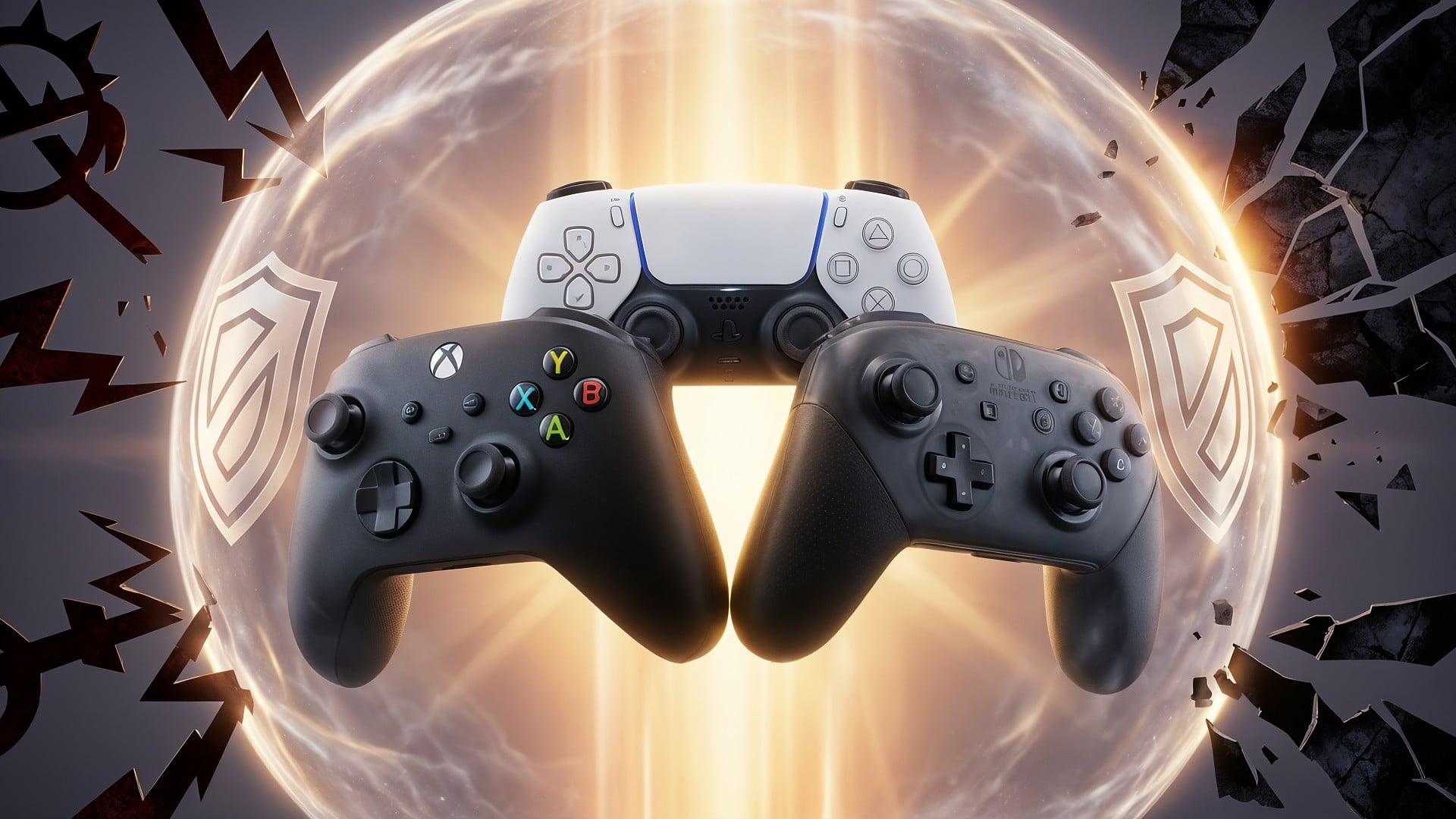 Microsoft, Sicherheit, Sony, Xbox, Nintendo, Playstation, Nintendo Switch, PlayStation 5, ps5, Controller, Xbox Series X, Nintendo Switch 2, Jugendschutz, Hassrede, Schutzschild, Gamepads