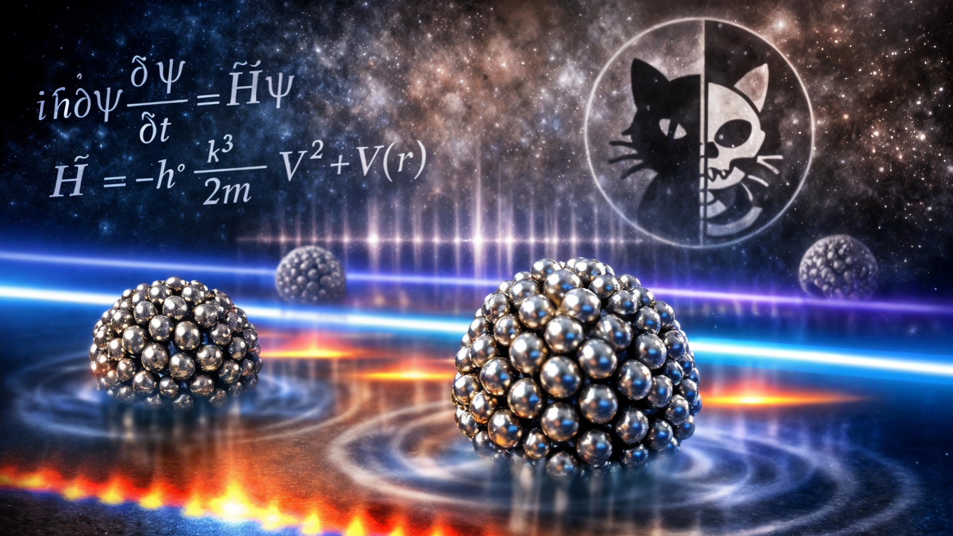 Quantenphysik, Quantenmechanik, Nanopartikel, Universität Wien, Quantensensoren, Makroskopizität, Erwin Schrödinger, Welle Teilchen Dualismus, Natrium Cluster, Delokalisierung, Dekohärenz, Wellengleichung