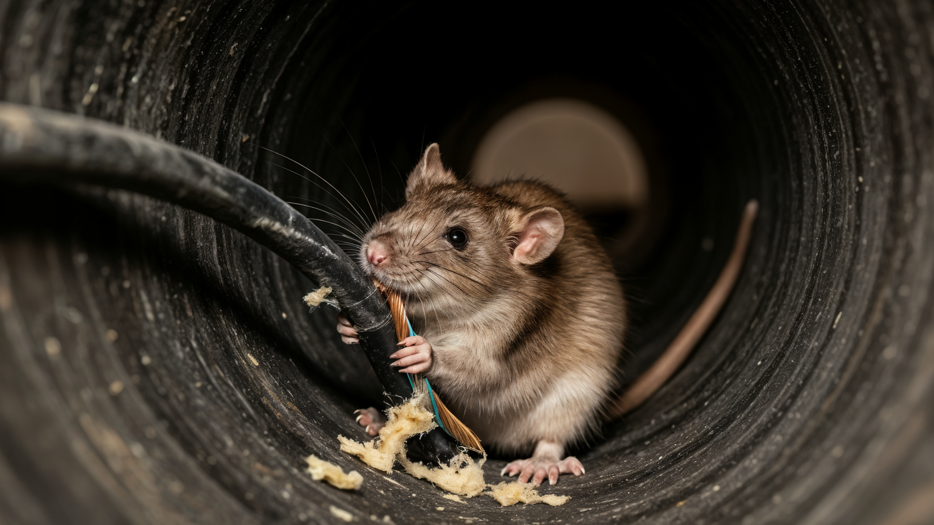 Kabel, Ratte, Nagetier, Schacht, Rohr, Nager