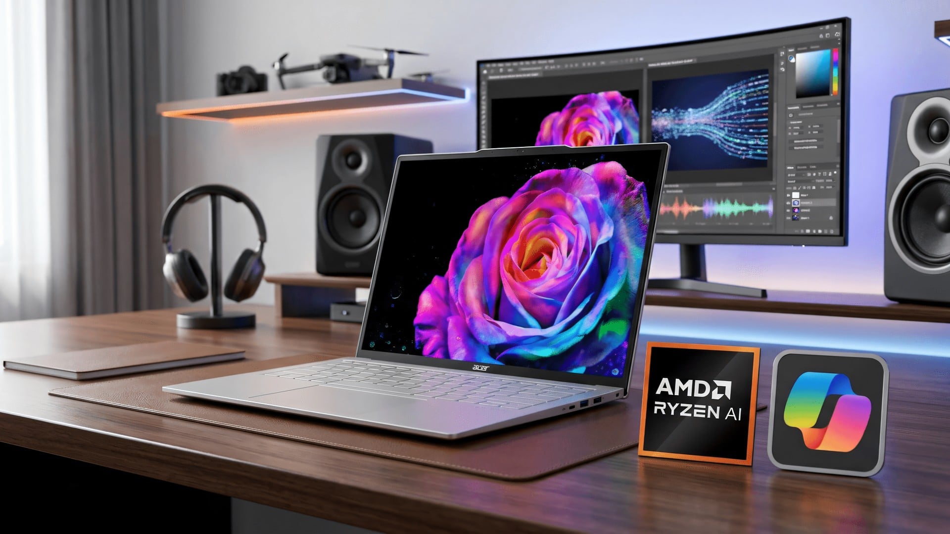 Microsoft, Logo, Ki, Künstliche Intelligenz, AI, Artificial Intelligence, Notebooks, Laptops, Copilot+ PC, AMD Ryzen AI