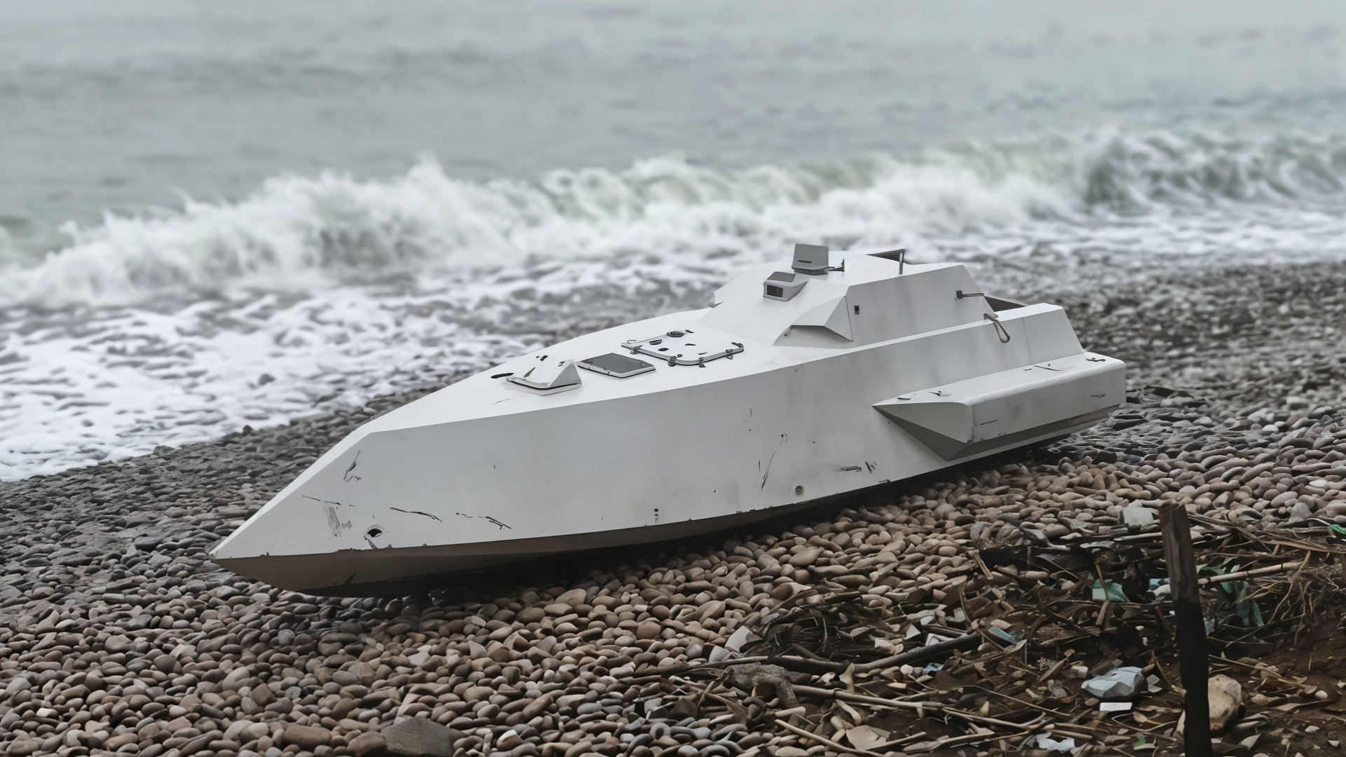 Drohne, Militär, Militärtechnik, Militärtechnologie, U-Boot, Meer, Marine, Strand, Unterwasserfahrzeug, Sierra Nevada Corporation, Aegir-W, gestrandet