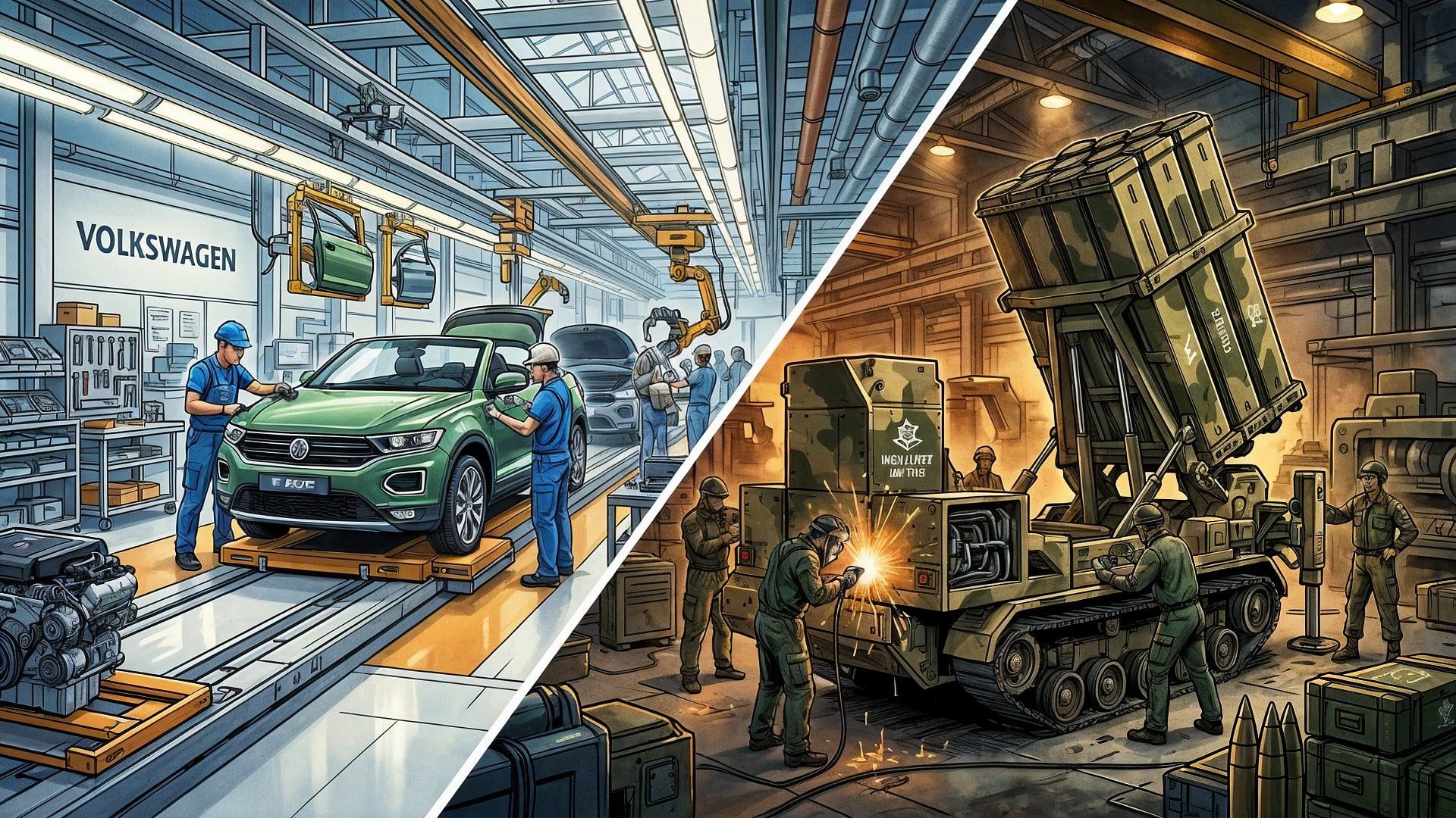 Auto, Produktion, PKW, Autos, volkswagen, Vw, Militärtechnik, Waffen, kfz, Militärausrüstung, Isreal, Iron Dome, Osnabrück, Rafael Advanced Defense Systems, T-Roc Cabrio