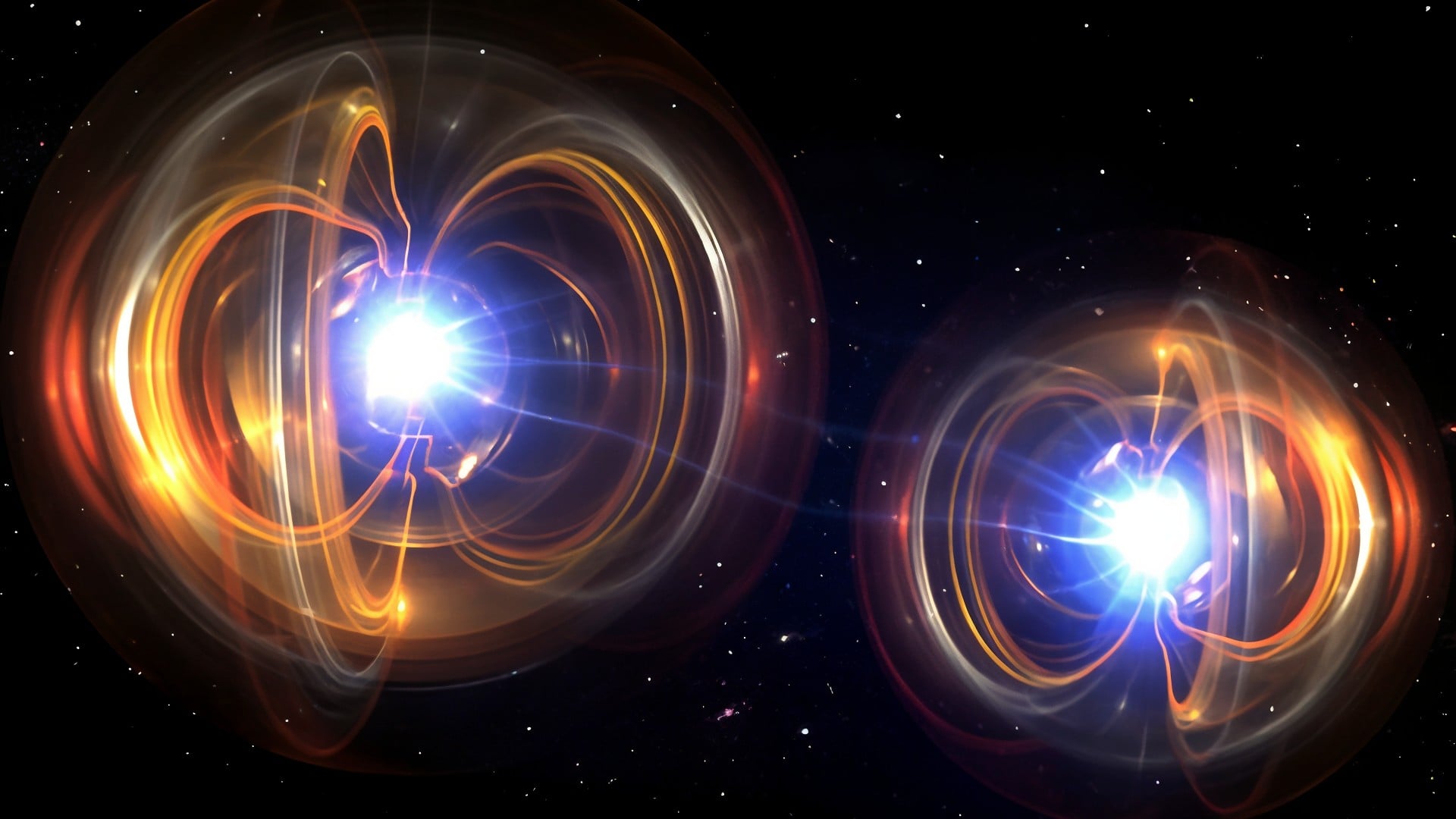 Wissenschaft, Simulation, Astrophysik, Quantenphysik, Kernfusion, Magnetfeld, Plasma, 3D-Visualisierung, Magnetar, Energiefeld, SBQuantum, Partikelphysik, Wellenstruktur