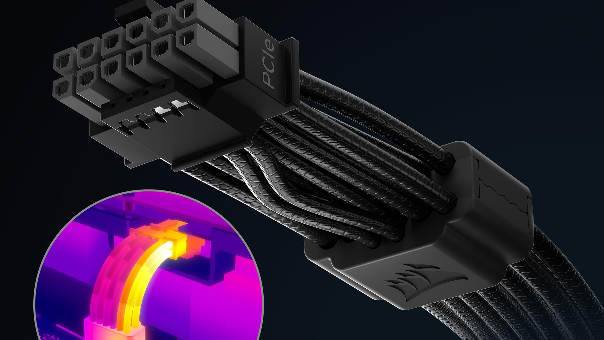 Grafikkarte, Kabel, Anschluss, stecker, Corsair, ThermalProtect, Over Temperature Protection, 12V 2x6