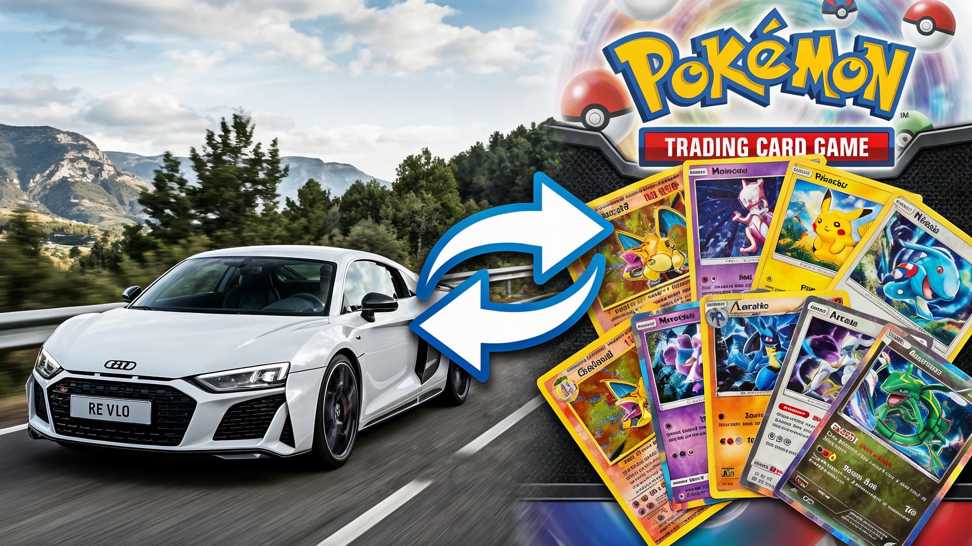 Pokemon, Sportwagen, Kartenspiel, Rennwagen, Sammelkarten, Trading Card Game, Tausch, Audi R8