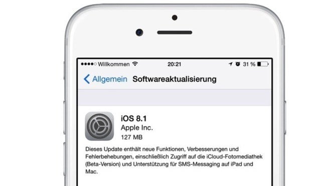 Apple veröffentlicht iOS 8.1 mit Apple Pay und iCloud-Fotomediathek