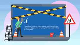 Update, Windows 10, Fehler, Beta, Bug, Entwicklung, Schadsoftware, Bugs, Fehlerbehebung, Absturz, Crash, Error, Bluescreen, Update Fehler, Windows 10 bugs, Windows 10 Bug, Fehlercode, Windows 10 Fehler, Baustelle, Bauarbeiter, Windows 10 Bluescreen, Vorab, Reperatur