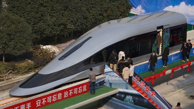 China, Zug, Maglev, Magnetschwebebahn, Hochgeschwindigkeitszug