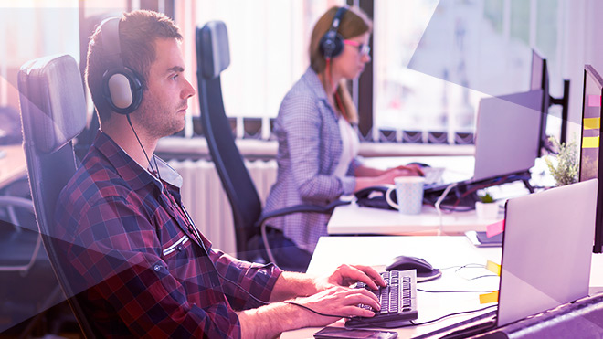 Display, Office, Computer, Bildschirm, Kopfhörer, Headset, Support, Geschäft, Monitor, Stockfotos, Code, Business, Büro, Coder, Kundendienst, Screen, Call Center, Papierloses Büro, Customer Support, Großraumbüro