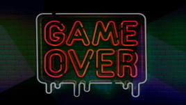 Internet, Stockfotos, Insolvenz, ende, Pleite, Bankrott, Game Over, Vorbei, Erledigt, Spiel vorbei