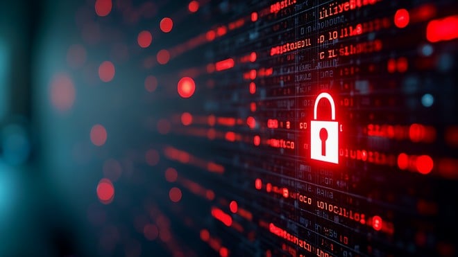 Datenschutz, Hacker, Hack, Technologie, Kriminalit�t, Verschl�sselung, Datendiebstahl, Hacking, Ransomware, Digitalisierung, Cybersicherheit, IT-Sicherheit, Datenleck, Netzwerksicherheit, Firewall, Bin�rcode, Informationssicherheit, Digitale Sicherheit, Cyberbedrohung