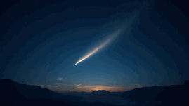 Weltraum, Astronomie, Sternenhimmel, Nachthimmel, Atmosph�re, Himmelsk�rper, Komet, Meteorit, Astrofotografie, D�mmerung, Naturph�nomen, Berglandschaft, Sternschnuppe, Lichtspur