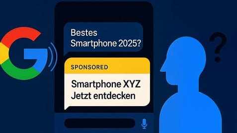 Google, K�nstliche Intelligenz, Werbung, Sprachassistent, Chatbot, Zukunftstechnologie, personalisierte Werbung, Google-Suche, Technologie-Marketing, Digitale Werbung, Digitaler Assistent, KI-Chat, Chat-Verlauf, Gesponserte Inhalte, Smartphone-Werbung, KI-Interaktion, Suchmaschinen-Marketing, Tech-Trends 2025, Smartphone-Zukunft