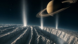 Saturn, Astronomie, Sonnensystem, Weltraumforschung, Exoplaneten, Raumsonde, au�erirdisches Leben, Enceladus, Eismonde, Geysire, Eisfont�nen, Planetenringe, Eisw�ste, Kryovulkanismus, Tiefenozean