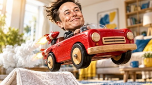 Raumfahrt, Elon Musk, tesla, Elektroauto, Spacex, Rakete, Meme, Karikatur, Satire, Raketenantrieb, Tesla Roadster, Spielzeugauto