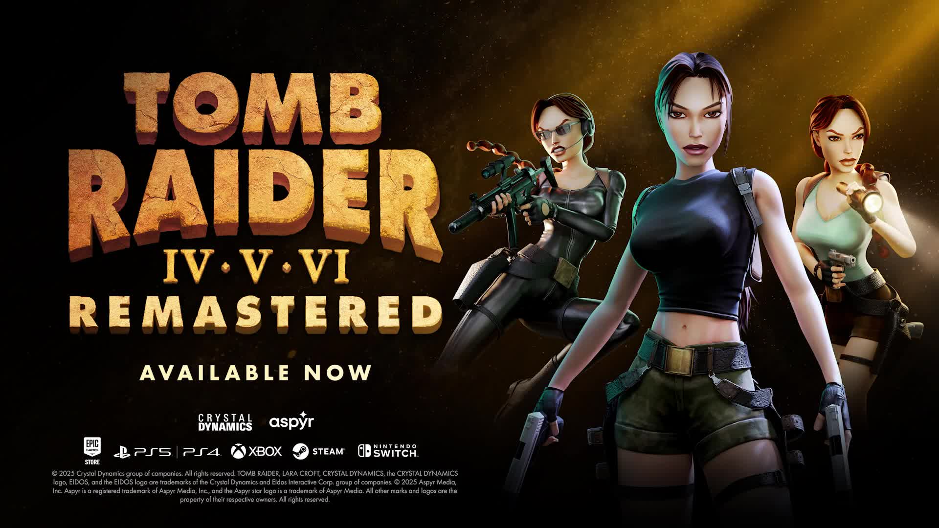 Trailer, Square Enix, Tomb Raider, Lara Croft, Remaster, Crystal Dynamics, Aspyr, Tomb Raider 4-6 Remastered, Aspyr Media, Tomb Raider: The Angel of Darkness, Tomb Raider 4, Tomb Raider 5, Tomb Raider 6, Tomb Raider: The Last Revelation, Tomb Raider: Chronicles