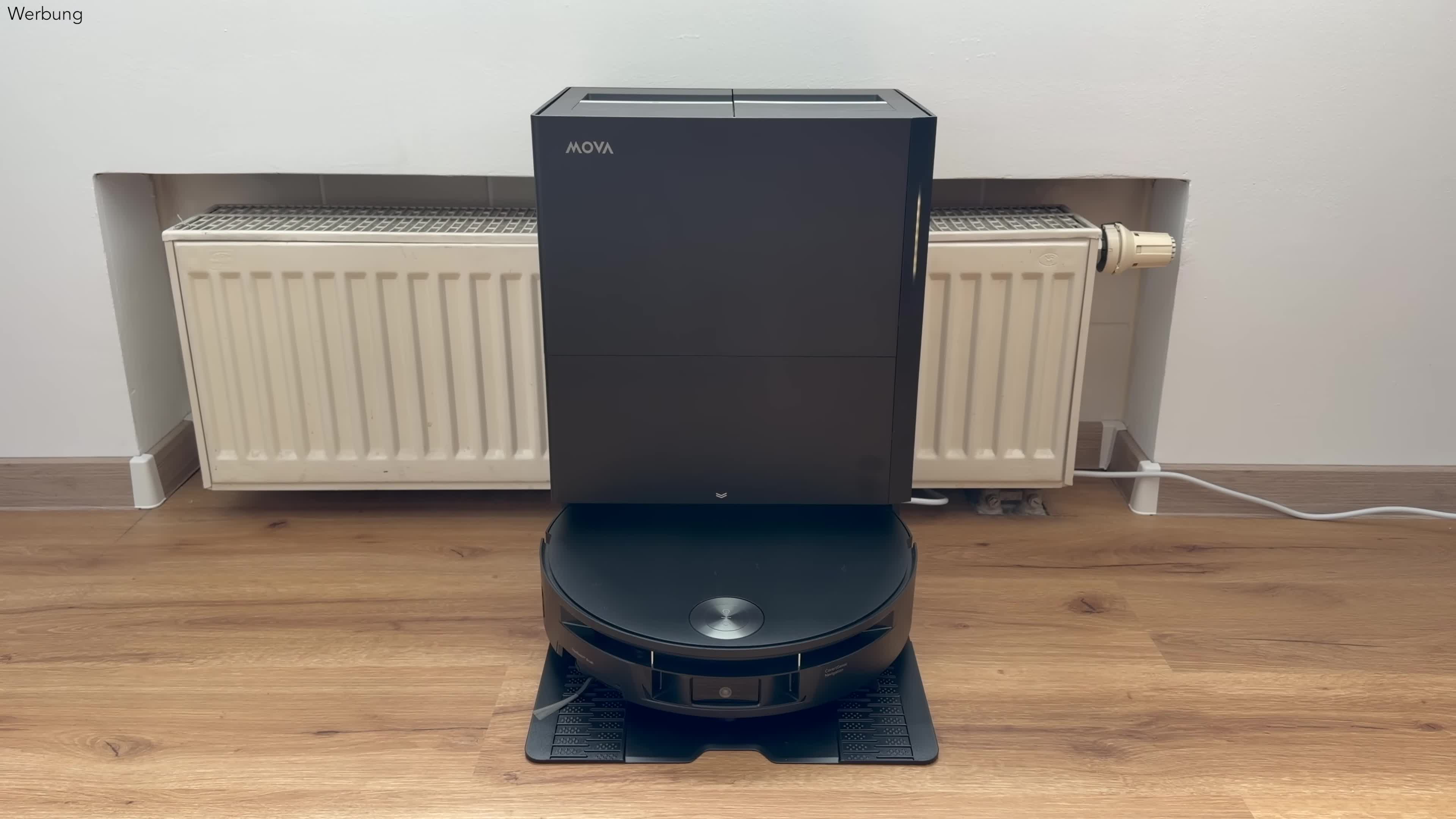 Test, Smart Home, Roboter, NewGadgets, Johannes Knapp, Saugroboter, Wischroboter, Mittelklasse, Absaugstation, Hinderniserkennung, App-Steuerung, Kantenreinigung, Mova S70 Roller, Mova, Saugleistung 28000 Pa, Multifunktionsstation, Heißwasser-Reinigung, Flache Bauweise, Teppicherkennung